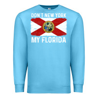 Ocean Blue don't new york my florida vintage flag funny saying gift Premium Sweatshirt - linhVisuals
