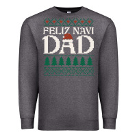 Charcoal Heather feliz navi dad ugly christmas sweater funny spanish xmas pun gift for Premium Sweatshirt - linhVisuals