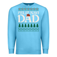 Ocean Blue feliz navi dad ugly christmas sweater funny spanish xmas pun gift for Premium Sweatshirt - linhVisuals