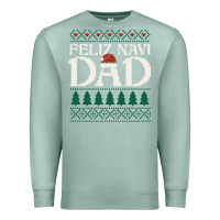 Seafoam feliz navi dad ugly christmas sweater funny spanish xmas pun gift for Premium Sweatshirt - linhVisuals