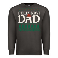 Smoke feliz navi dad ugly christmas sweater funny spanish xmas pun gift for Premium Sweatshirt - linhVisuals