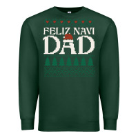 Sports Green feliz navi dad ugly christmas sweater funny spanish xmas pun gift for Premium Sweatshirt - linhVisuals