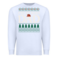 White feliz navi dad ugly christmas sweater funny spanish xmas pun gift for Premium Sweatshirt - linhVisuals