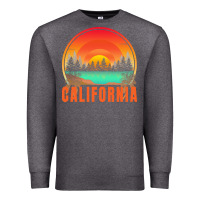 Charcoal Heather california t  shirt california sunset vintage trees scenery t  shirt Premium Sweatshirt - linhVisuals
