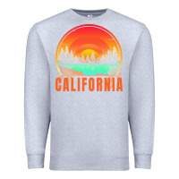 Heather Grey california t  shirt california sunset vintage trees scenery t  shirt Premium Sweatshirt - linhVisuals