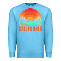 Ocean Blue california t  shirt california sunset vintage trees scenery t  shirt Premium Sweatshirt - linhVisuals