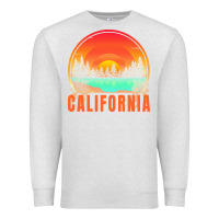 Oatmeal Heather california t  shirt california sunset vintage trees scenery t  shirt Premium Sweatshirt - linhVisuals