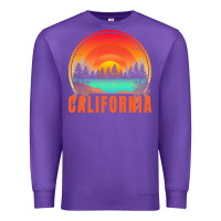 Purple california t  shirt california sunset vintage trees scenery t  shirt Premium Sweatshirt - linhVisuals