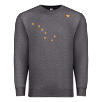 Charcoal Heather flag of alaska Premium Sweatshirt - linhVisuals