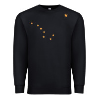 Black flag of alaska Premium Sweatshirt - linhVisuals