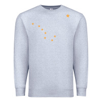 Heather Grey flag of alaska Premium Sweatshirt - linhVisuals