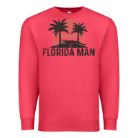 Cardinal florida man state funny meme vintage palm trees and sunset retro sun Premium Sweatshirt - linhVisuals
