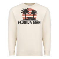 Florida Man State Funny Meme Vintage Palm Trees And Sunset Retro Sun Premium Sweatshirt | Teevron