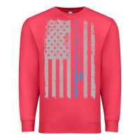 Cardinal fishing american flag vintage fishing rod patriotic 4ht of july gift f Premium Sweatshirt - linhVisuals