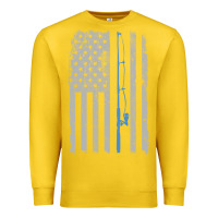 Lemon fishing american flag vintage fishing rod patriotic 4ht of july gift f Premium Sweatshirt - linhVisuals