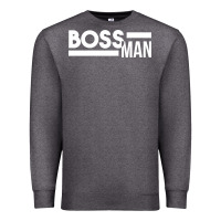 Charcoal Heather boss man Premium Sweatshirt - linhVisuals