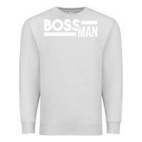 Dove Grey boss man Premium Sweatshirt - linhVisuals