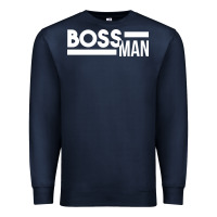 Navy boss man Premium Sweatshirt - linhVisuals