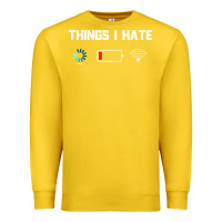 Lemon funny things i hate low battery and wifi connection Premium Sweatshirt - linhVisuals