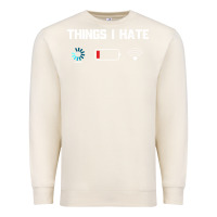 Sandshell funny things i hate low battery and wifi connection Premium Sweatshirt - linhVisuals