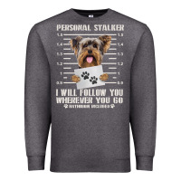 Charcoal Heather funny yorkie personal stalker yorkshire terrier  dog i will follow you Premium Sweatshirt - linhVisuals