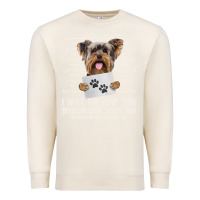 Sandshell funny yorkie personal stalker yorkshire terrier  dog i will follow you Premium Sweatshirt - linhVisuals