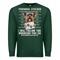 Sports Green funny yorkie personal stalker yorkshire terrier  dog i will follow you Premium Sweatshirt - linhVisuals