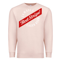 Pale Pink jamaica red stripe lager beer Premium Sweatshirt - linhVisuals