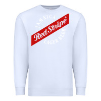 White jamaica red stripe lager beer Premium Sweatshirt - linhVisuals