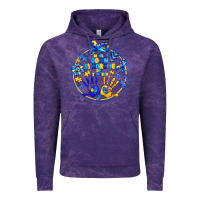 Cloud Purple World Down Syndrome Day Vintage Hoodie - CowhideDigitalArt