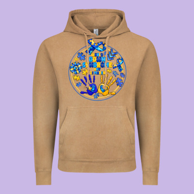 World Down Syndrome Day Vintage Hoodie Designed By Cowhidedigitalart