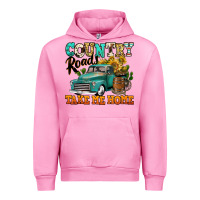 Fuchsia Pink country roads take me home vintage truck Urban Hoodie - Jasminsmagicworld