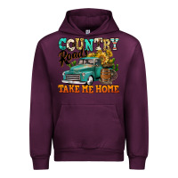 Mauve Wine country roads take me home vintage truck Urban Hoodie - Jasminsmagicworld