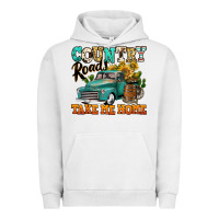 Pigment Lunar Rock country roads take me home vintage truck Urban Hoodie - Jasminsmagicworld