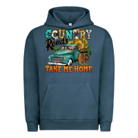 Pigment Midnight Navy country roads take me home vintage truck Urban Hoodie - Jasminsmagicworld