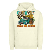 Pigment Pistachio country roads take me home vintage truck Urban Hoodie - Jasminsmagicworld