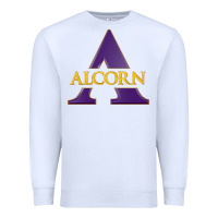 White Alcorn Athletics Premium Sweatshirt - linhVisuals