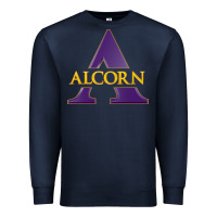 Navy Alcorn Athletics Premium Sweatshirt - linhVisuals