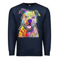 Navy pitbull t  shirt beware of pitbulls they will steal your heart t  shir Premium Sweatshirt - linhVisuals