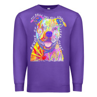 Purple pitbull t  shirt beware of pitbulls they will steal your heart t  shir Premium Sweatshirt - linhVisuals