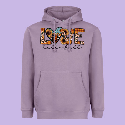 Hello Fall Love Heavyweight Hoodie Designed By Jahusdesignshop