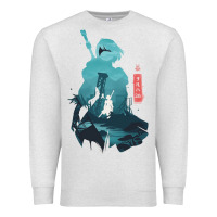 Oatmeal Heather Nier Automata Premium Sweatshirt - linhVisuals