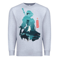 Heather Grey Nier Automata Premium Sweatshirt - linhVisuals