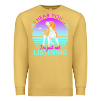 Antique Gold beagle t  shirt i hear you i'm just not listening beagle lover t  shir Premium Sweatshirt - linhVisuals