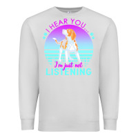 Dove Grey beagle t  shirt i hear you i'm just not listening beagle lover t  shir Premium Sweatshirt - linhVisuals