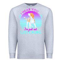 Heather Grey beagle t  shirt i hear you i'm just not listening beagle lover t  shir Premium Sweatshirt - linhVisuals