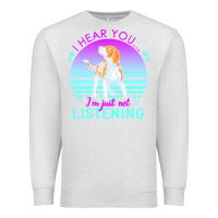 Oatmeal Heather beagle t  shirt i hear you i'm just not listening beagle lover t  shir Premium Sweatshirt - linhVisuals