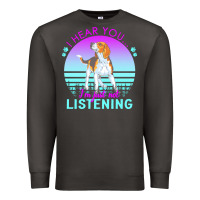 Smoke beagle t  shirt i hear you i'm just not listening beagle lover t  shir Premium Sweatshirt - linhVisuals