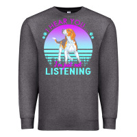 Charcoal Heather beagle t  shirt i hear you i'm just not listening beagle lover t  shir Premium Sweatshirt - linhVisuals