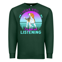 Sports Green beagle t  shirt i hear you i'm just not listening beagle lover t  shir Premium Sweatshirt - linhVisuals